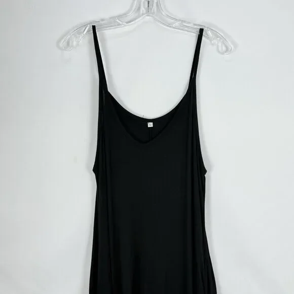 Womens Size L Black Sleeveless Tank Dress w Pockets - Picture 14 of 15